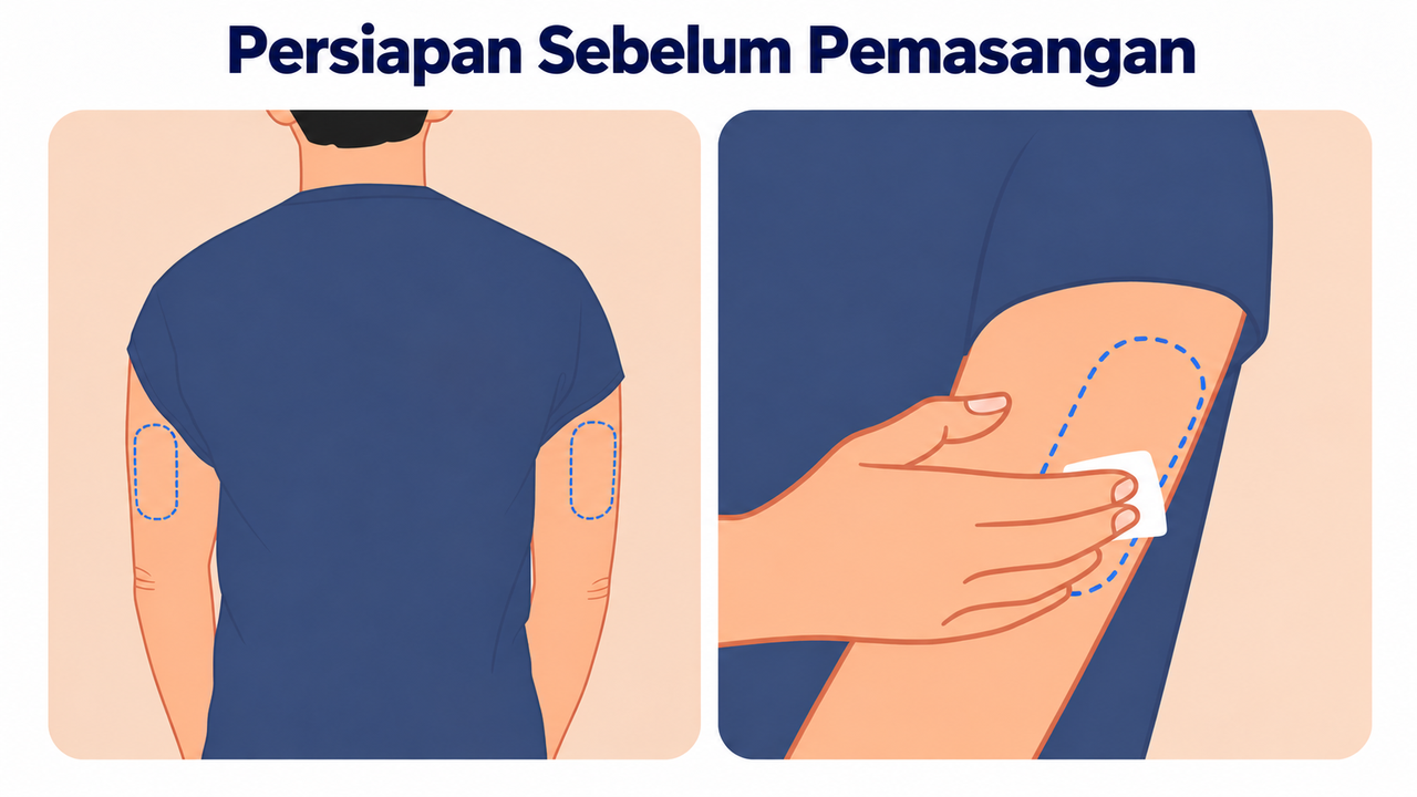 Persiapan dan Lokasi Pemasangan CGM